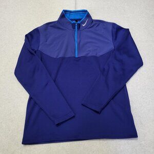 Nike Golf Jacket Men's Medium Blue Zip Up Performance Collared